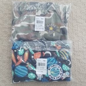 The Childrens Place set of 2 baby boy footed pjs